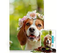 Puzzle da 1000 pezzi per ragazzi con cane Beagle,giunture lisce,divertimento cognitivo,gioco casual,regalo festivo per il tempo libero (50x75cm)