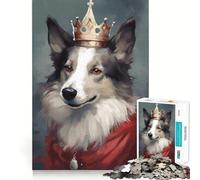 Puzzle da 1000 pezzi per ragazzi con cane Border Collie,immagine di Wonder Exact Edge Art,gioco di logica,divertimento rilassante,regalo di Natale 50x75cm