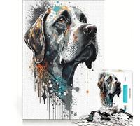 Puzzle da 1000 pezzi per ragazzi con cane, gioco per famiglie, attività divertenti da fare a casa, ideale come regalo 38x52cm