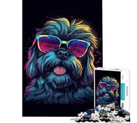 Puzzle da 1000 pezzi per ragazzi con cane simpatico e colorato gioco per tutta la famiglia sfida per l'intelligenza giocattolo avvincente regalo per il Secret Santa migliora la memoria (38x52cm)