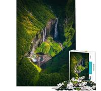 Puzzle da 1000 pezzi per ragazzi con cascata e canyon ideale per adulti e famiglie con schema di assemblaggio e regalo perfetto per tutta la famiglia (dimensioni 50x75cm)