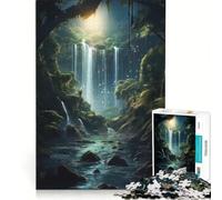 Puzzle da 1000 pezzi per ragazzi con cascata nella foresta ambientato nella natura Giochi per famiglie divertenti e spiritosi Adatto anche come decorazione da scrivania 38x52cm