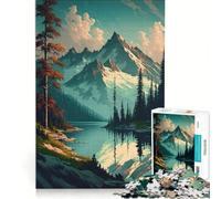 Puzzle da 1000 pezzi per ragazzi con cascata nella foresta ambientato nella natura Giochi per famiglie divertenti e spiritosi Adatto anche come decorazione da scrivania 38x26cm