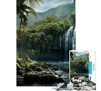 Puzzle da 1000 pezzi per ragazzi con cascata nella foresta tema natura sfida educativa ideale per le vacanze a casa per passare il tempo decorazione domestica e giochi per ragazzi dai 14 anni in su