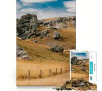 Puzzle da 1000 pezzi per ragazzi con castello e collina,intagli precisi,ideale per allenare la concentrazione,per momenti di relax e come regalo di Natale (50x75cm)