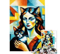 Puzzle da 1000 pezzi per ragazzi con Catwoman e ritratto di gatto ideale per compleanni Natale e divertimento in famiglia Gioco impossibile per ragazzi dai 14 anni in su (50x75cm)