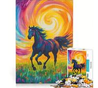 Puzzle da 1000 pezzi per ragazzi con cavalli simbolici gioco educativo attività divertenti da fare in casa per rafforzare l'amore tra le coppie 38x52cm