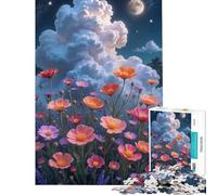Puzzle da 1000 pezzi per ragazzi con cielo notturno e fiori sfida impegnativa da completare gioco educativo e rilassante per ragazzi dai 14 anni in su (38x52cm)