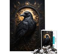Puzzle da 1000 pezzi per ragazzi con cornice raffigurante un corvo una sfida impegnativa da completare per il divertimento in famiglia un giocattolo antistress per ragazzi dai 14 anni in su (38x52cm)