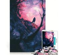 Puzzle da 1000 pezzi per ragazzi con corvo in una foresta oscura gioco divertente allena la mente e la mano sfida unica 50x75cm