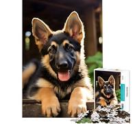 Puzzle da 1000 pezzi per ragazzi con cucciolo di pastore tedesco divertente attività da fare in casa gioco pratico per tutta la famiglia adatto a partire dai 14 anni (38x26cm)