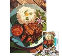 Puzzle da 1000 pezzi per ragazzi con deliziosa illustrazione di un piatto di cibo asiatico Gioco interattivo che crea dipendenza e aiuta a sviluppare la pazienza di compleanno decorazione per la casa