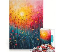 Puzzle da 1000 pezzi per ragazzi con dipinto di tramonto e fiori selvatici gioco educativo taglio di precisione ottimo regalo per gli appassionati di videogiochi 50x75cm