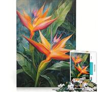 Puzzle da 1000 pezzi per ragazzi con dipinto di uccello del paradiso, giochi divertenti, attività divertenti da fare a casa, gioco dal design bellissimo 38x52cm