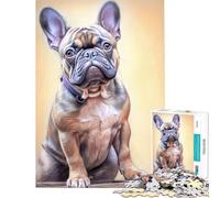 Puzzle da 1000 pezzi per ragazzi con disegno di bulldog francese giocattolo educativo per l'apprendimento e il miglioramento della memoria regalo di compleanno (dimensioni 50x75cm)