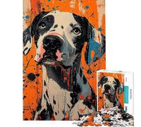 Puzzle da 1000 pezzi per ragazzi con disegno di un cane dalmata puzzle fai-da-te per adolescenti ideale per le vacanze a casa e per passare il tempo insieme interattivo tra genitori e figli (50x75cm)