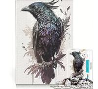 Puzzle da 1000 pezzi per ragazzi con disegno di un corvo, gioco pratico, di analisi e logica, adatto come decorazione da scrivania 38x26cm
