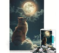 Puzzle da 1000 pezzi per ragazzi con Dogecoin e la Luna, gioco pratico, analisi e logica, adatto come decorazione da scrivania 38x26cm