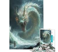 Puzzle da 1000 pezzi per ragazzi con drago e mostro marino ideale per stimolare la mente gioco educativo e decorazione murale Adatto a persone dai 14 anni in su (50x75cm)