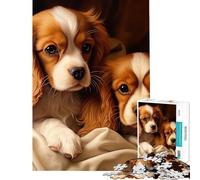 Puzzle da 1000 pezzi per ragazzi con due Cavalier King Charles Spaniel Gioco rilassante giocattolo avvincente per coltivare la pazienza Ottimo regalo per gli amanti del gioco Taglio di precisione