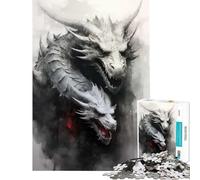 Puzzle da 1000 pezzi per ragazzi con due draghi gioco educativo giocattolo didattico regalo per compleanni e divertimento in famiglia (dimensioni 50x75cm)