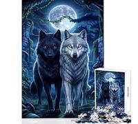 Puzzle da 1000 pezzi per ragazzi con due lupi nella giungla Giocattolo educativo da 1000 pezzi ideale come regalo o per tutta la famiglia (38x26cm)