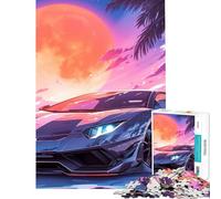 Puzzle da 1000 pezzi per ragazzi con estetica Lamborghini divertente attività da fare a casa migliora la memoria gioco per famiglie adatto a partire dai 14 anni (50x75cm)