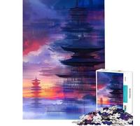 Puzzle da 1000 pezzi per ragazzi con eterea architettura giapponese Gioco divertente ed educativo ideale come regalo di compleanno o antistress (dimensioni 38x26cm)