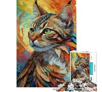 Puzzle da 1000 pezzi per ragazzi con felini piumati dai colori vivaci Aiuta ad allenare la mente è una sfida impegnativa e rilassante Giochi per ragazzi dai 14 anni in su (38x26cm)