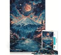 Puzzle da 1000 pezzi per ragazzi con fiori di ciliegio,Fuji,Giappone,incastro perfetto,arte,gioco di concentrazione mentale,svago,regalo di Natale (50x75cm)