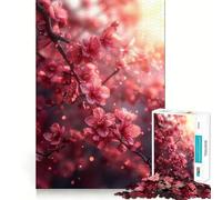 Puzzle da 1000 pezzi per ragazzi con fiori di ciliegio Sakura,incastro perfetto,arte,gioco di concentrazione mentale,svago,regalo di Natale (50x75cm)