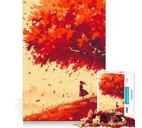 Puzzle da 1000 pezzi per ragazzi con foglie autunnali e cancello torii,taglio liscio,gioco di logica,gioco rilassante,regalo di compleanno per hobby (38x26cm)