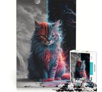 Puzzle da 1000 pezzi per ragazzi con gatto, giocattolo decorativo da parete, allena la mente e la manualità, ottimo regalo per gli appassionati di videogiochi 50x75cm