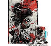 Puzzle da 1000 pezzi per ragazzi con geisha e samurai un trio artistico per ragazzi un gioco di velocità e sfida impegnativo 50x75cm