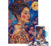Puzzle da 1000 pezzi per ragazzi con geisha e vangogh giapponesi ideale per adulti e famiglie con schema di assemblaggio e regalo perfetto per tutta la famiglia (dimensioni 50x75cm)