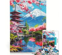Puzzle da 1000 pezzi per ragazzi con giardino giapponese e supporto, gioco pratico, analisi e logica, adatto come decorazione da scrivania 38x26cm