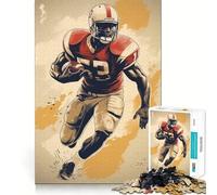 Puzzle da 1000 pezzi per ragazzi con giocatore di football americano,gioco di apprendimento cognitivo,incastro perfetto,compatto e divertente per tutta la famiglia (38x26cm)