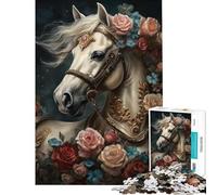 Puzzle da 1000 pezzi per ragazzi con giostra a tema cavalli gioco interattivo educativo e stimolante ideale come regalo per uomini e donne perfetto per la decorazione della casa (dimensioni 38x52cm)