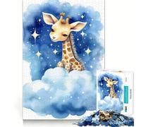 Puzzle da 1000 pezzi per ragazzi con giraffa,taglio liscio,gioco di logica,gioco rilassante,regalo di compleanno per hobby (38x26cm)
