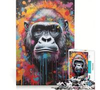 Puzzle da 1000 pezzi per ragazzi con gorilla, Banksy e arte di strada, giochi rilassanti, attività divertenti da fare a casa, regali unici per compleanno e Natale 50x75cm