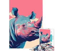 Puzzle da 1000 pezzi per ragazzi con grafica Risograph animali giochi rilassanti sfida per l'intelligenza giocattoli che creano dipendenza regalo divertente decorazione per la casa (75x50cm)