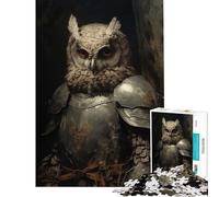 Puzzle da 1000 pezzi per ragazzi con gufo e cavaliere gioco educativo e stimolante per tutta la famiglia divertente e spiritoso ideale come regalo di compleanno (dimensioni 50x75cm)