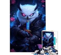 Puzzle da 1000 pezzi per ragazzi con gufo samurai e altri animali Difficile e stimolante ideale per la decorazione della casa o come giocattolo antistress Adatto a partire dai 14 anni (38x26cm)
