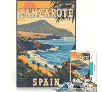 Puzzle da 1000 pezzi per ragazzi, con i ciondoli di Lanzarote, antistress, per divertimento in famiglia, regalo per amici e parenti 50x75cm