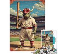 Puzzle da 1000 pezzi per ragazzi con icone della Dino League Attività divertenti da fare a casa migliora la memoria giocattolo decorativo da parete adatto a ragazzi dai 14 anni in su (50x75cm)