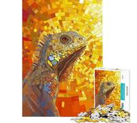Puzzle da 1000 pezzi per ragazzi con iguana e mosaico artistico ideale per adulti e ragazzi Gioco rilassante per tutta la famiglia perfetto per compleanni e Natale (dimensioni 38x52cm)