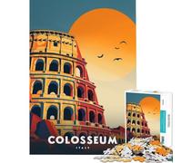 Puzzle da 1000 pezzi per ragazzi con il Colosseo e l'Italia gioco educativo e stimolante per tutta la famiglia divertente e spiritoso ideale come regalo di compleanno (dimensioni 38x26cm)