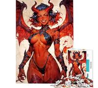 Puzzle da 1000 pezzi per ragazzi con il dipinto della Regina Drago Sexy Un gioco rilassante divertente e spiritoso perfetto per compleanni e Natale (dimensioni 50x75cm)