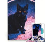 Puzzle da 1000 pezzi per ragazzi con il gattino curioso, gioco impossibile, interazione genitore-figlio, regalo di Natale e compleanno 50x75cm