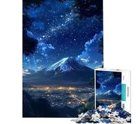 Puzzle da 1000 pezzi per ragazzi con il Monte Fuji la città illuminata nel cielo notturno del Giappone Divertimento a casa attività rilassanti per migliorare la memoria adatto a persone dai 14 anni